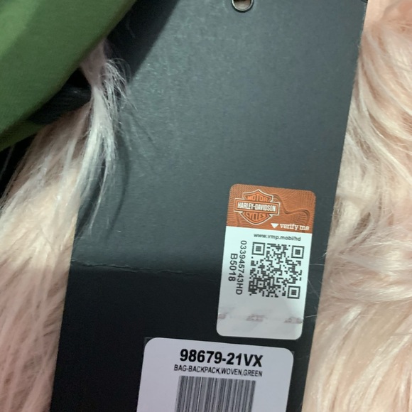 Harley-Davidson Woven Green Backpack - Picture 6 of 10